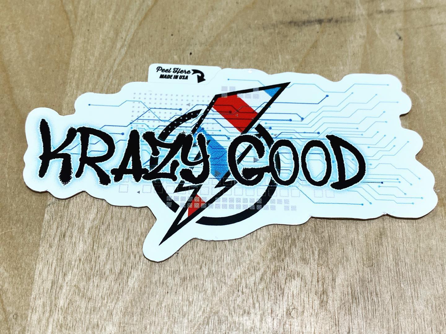 StickersAndMore.com sticker of the day. Krazy Good LLC. #stickers #customstickers #logo