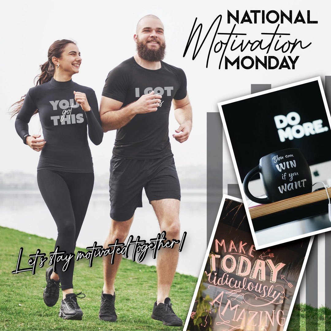 Happy Motivational Monday. Let's stay motivated together. Let us help you put together your Motivated Merch. We got you, as you got this. #nationalmotivationalmonday #motivation #staymotivated #onestopshop #merchlife