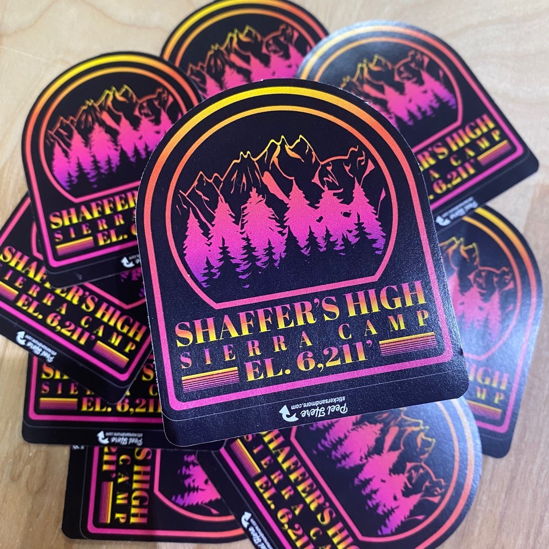 #stickeroftheday Shaffer's High Sierra Camp @shaffershighsierracamp #camplife #funlife #stickerart #campfun