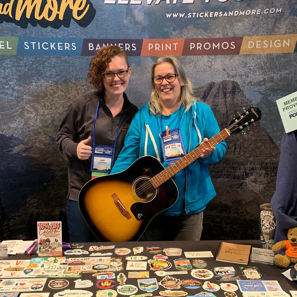 Congrats to Erin from Camp Big Canoe for wining the guitar at the PCCCA Conference. Check out our website to see how we can help you elevate your brand.
https://stickersandmore.com/camp
Christian Camp and Conference Association #CCCA #camps #churchcamp #camplife #churchlife #guitar #winnerswin #winner