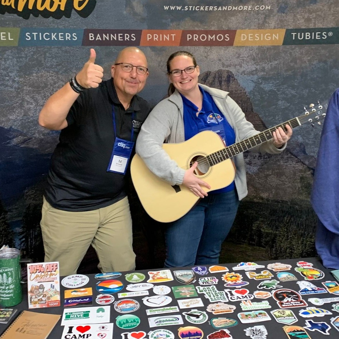 Congrats to Nicole from Vincennes University STEM Academy in Westphalia, IN. on winning the guitar at the American Camp Association Winter Gathering. Let us help you Elevate your brand. Check out our website to see how we can help you today.
https://stickersandmore.com/camp/
@vincennesu @acacamps #ACA #acacamps #guitar #winners #camplife