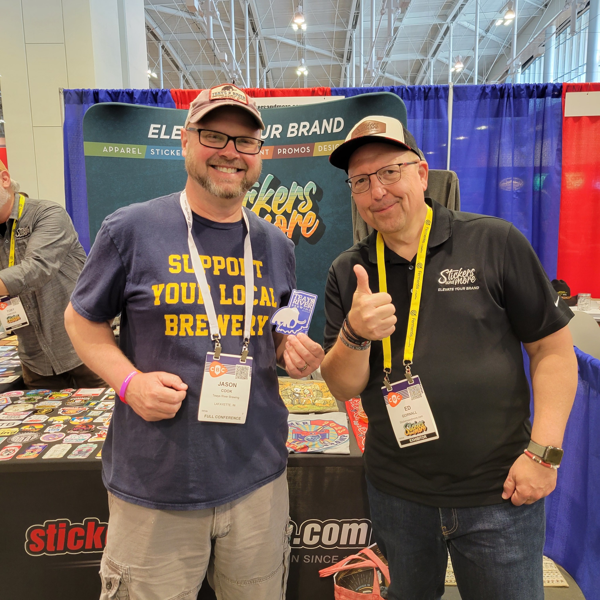 Thanks you to Jason from Teays River Brewing & Public House for stoping by our booth at the CBC Nationals. It is so great to see the smiling faces of our happy customers. If you are looking for some amazing merch, check out our website and see all the great options we provide.
https://stickersandmore.com/brewery/
@teaysriverbrew Brewers Association @brewersassoc #stickerart #merch #brewerylife #breweryevents