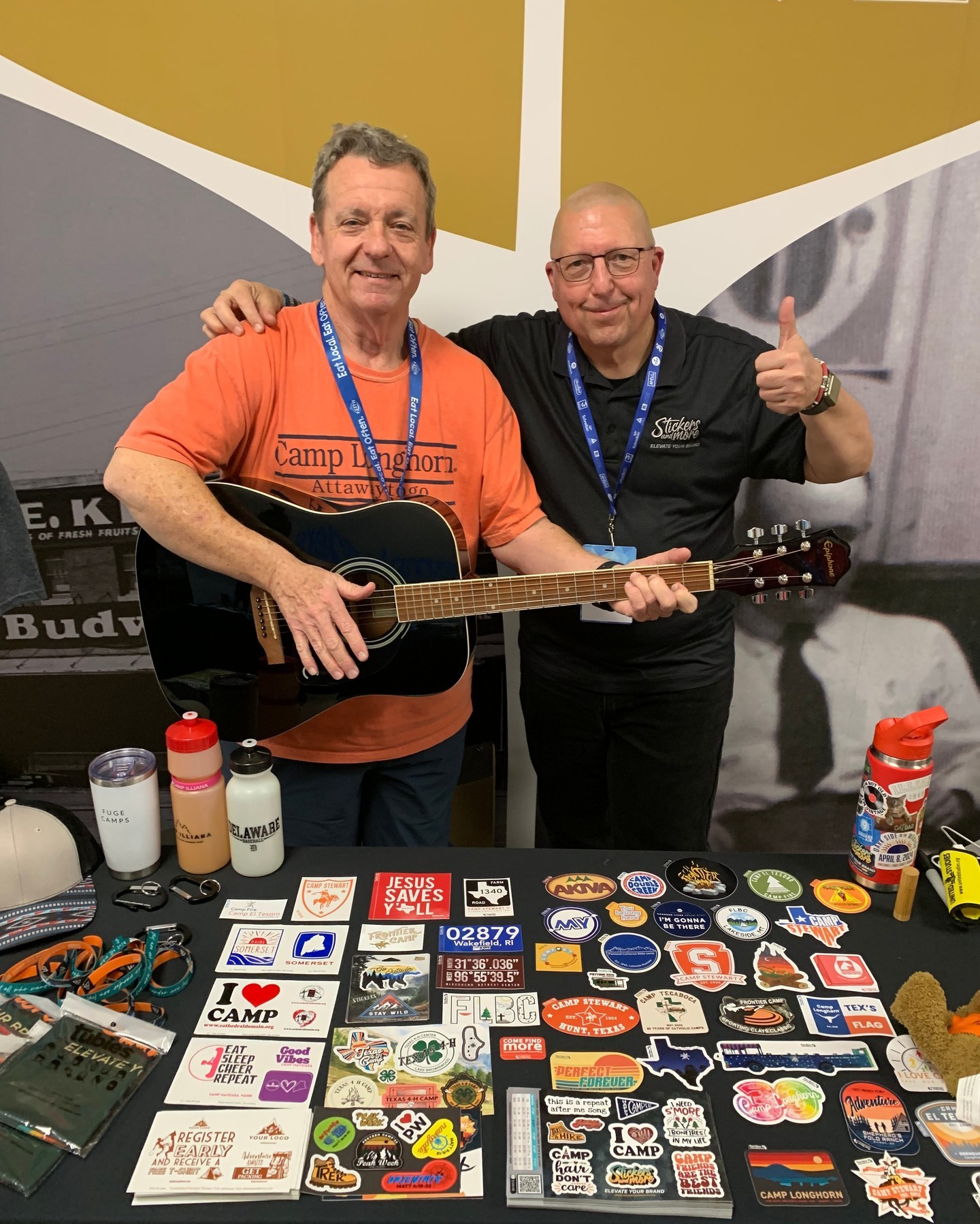 We 💚 Giving Away Guitars

At all the conferences we attend, we give away a guitar! Stop by our booth and enter your name for a chance to win! 🎸 We had a great time at Campfrence Conference

Winner: Roger Moore from Camp Longhorn

#StickersAndMore
#ElevateYourBrand