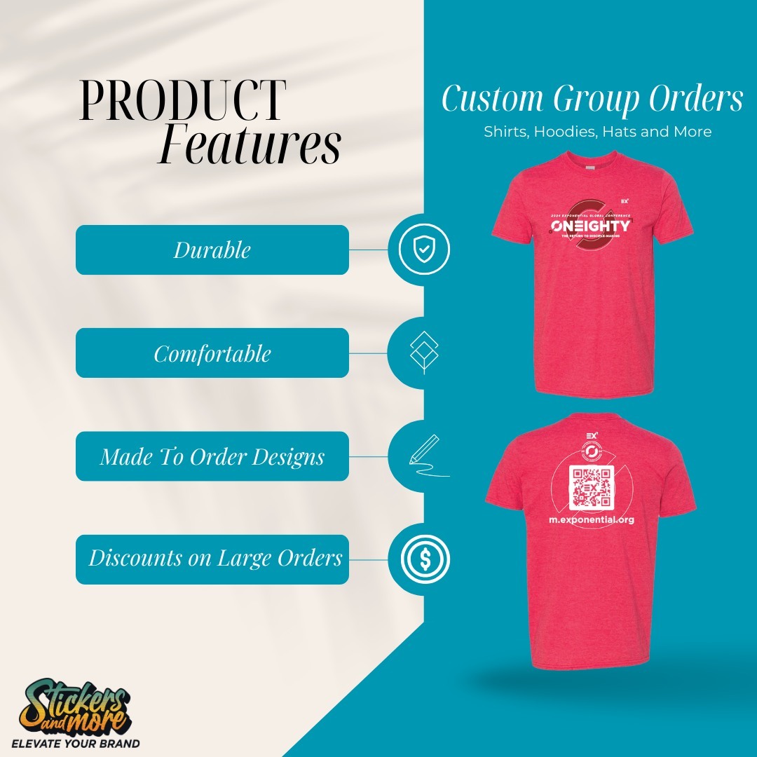 Step into vibrant style with our custom shirts! 🎨

From exceptional quality to unique designs, we've got you covered. Order today and showcase your business or event through what you wear!

#StickersAndMore
#ElevateYourBrand